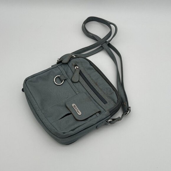 MultiSac Gray Crossbody Purse With Multiple Compartments & Adjustable Strap - Picture 2 of 7